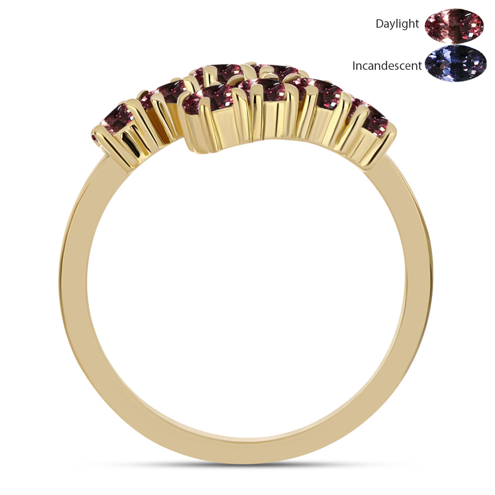 Pozlátený Strieborný Prsteň s Ivory Meňavým Granátom 2 