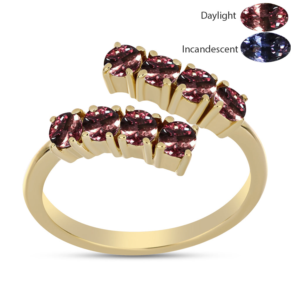 Pozlátený Strieborný Prsteň s Ivory Meňavým Granátom 3 