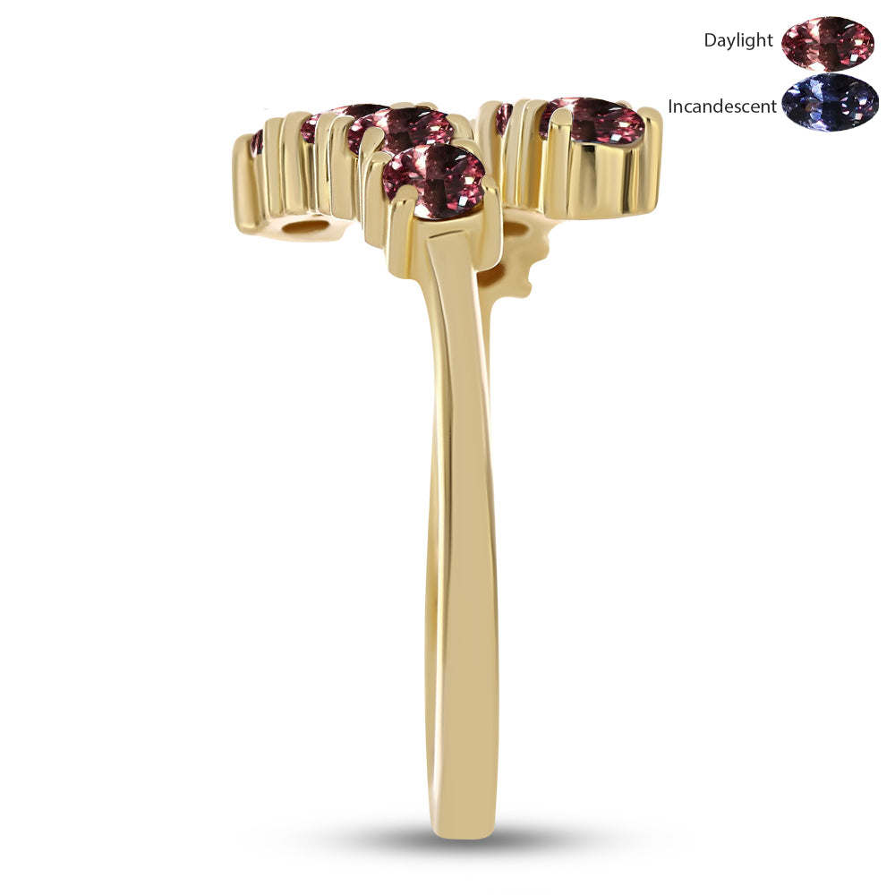 Pozlátený Strieborný Prsteň s Ivory Meňavým Granátom 4 