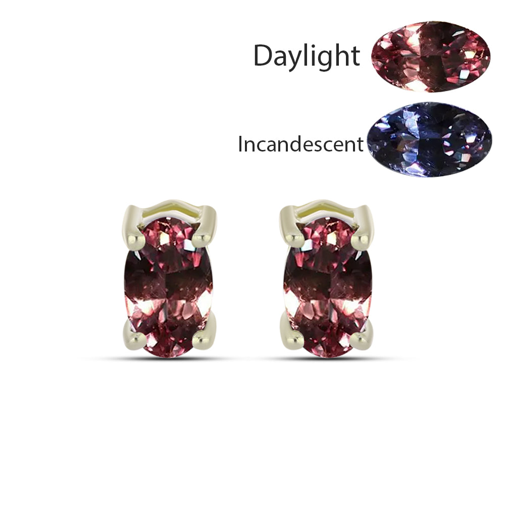 Pozlátené Strieborné Náušnice s Ivory Meňavým Granátom 1 