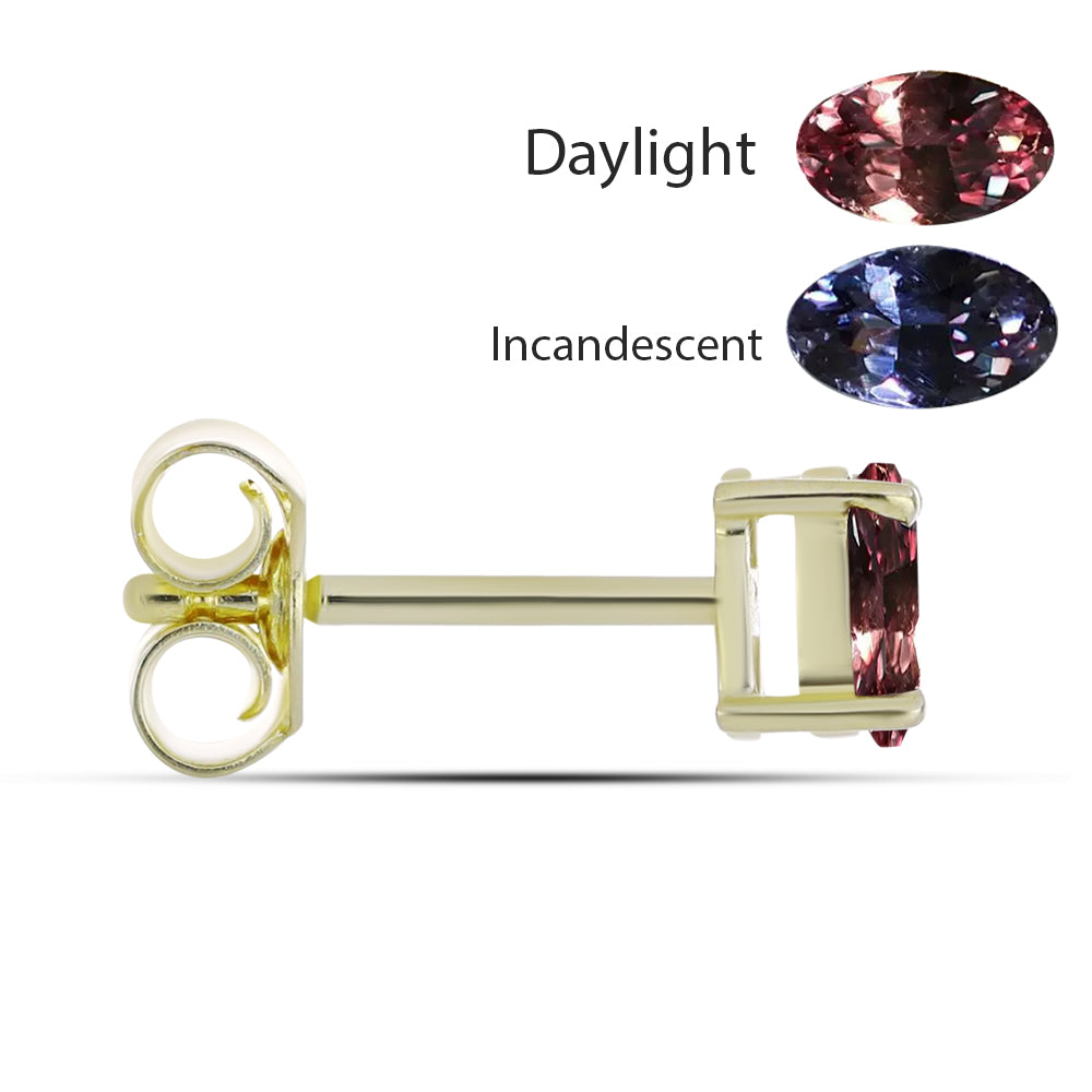 Pozlátené Strieborné Náušnice s Ivory Meňavým Granátom 2 