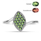 Strieborný Prsteň s Prírodným Alexsandritom