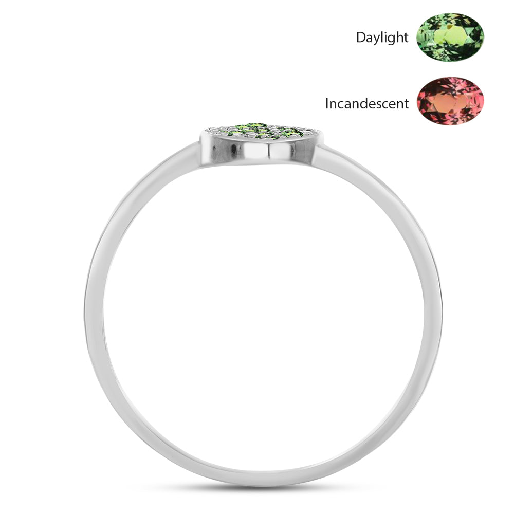 Strieborný Prsteň s Prírodným Alexsandritom 2 