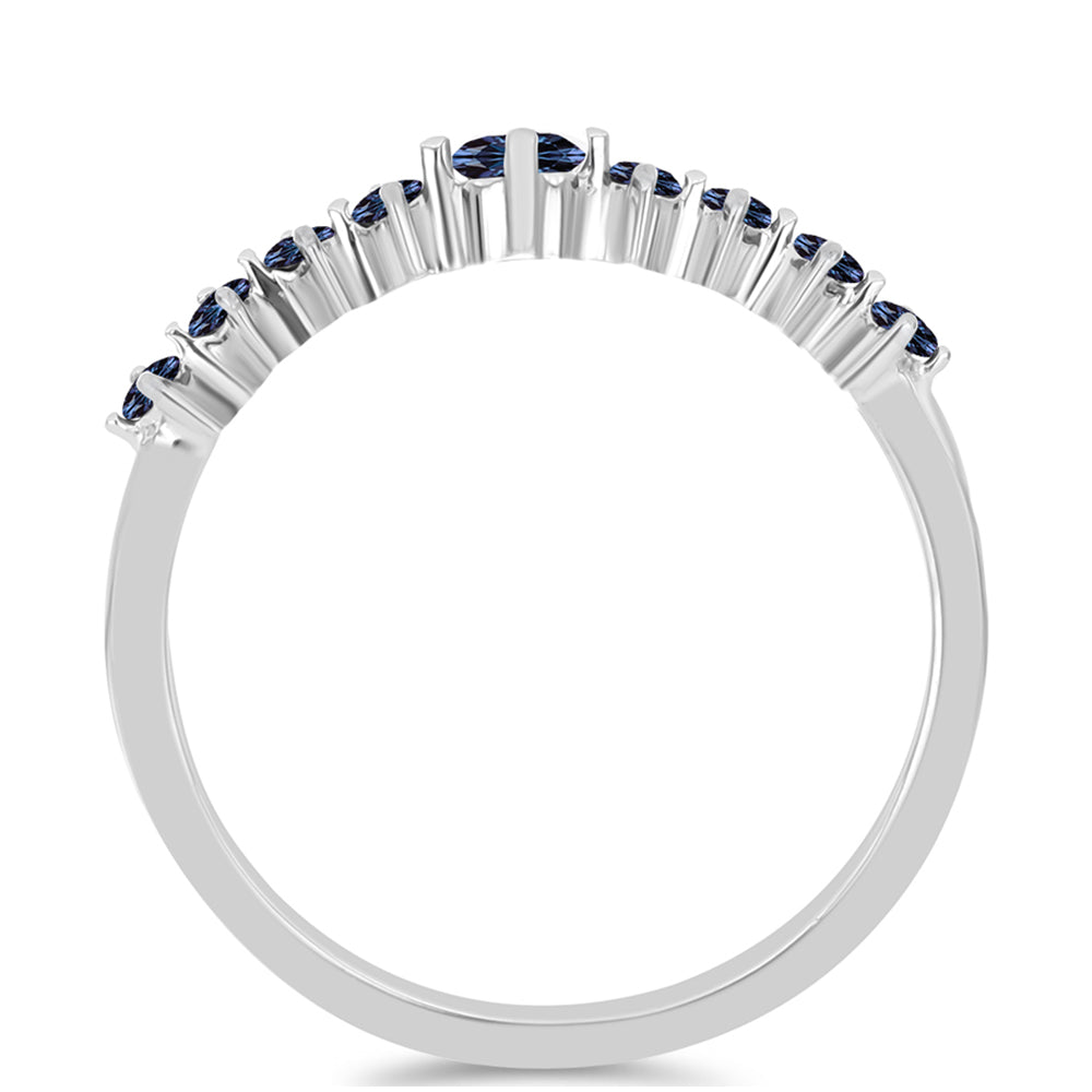 Strieborný Prsteň s "Cisársky fialový" moissanitom