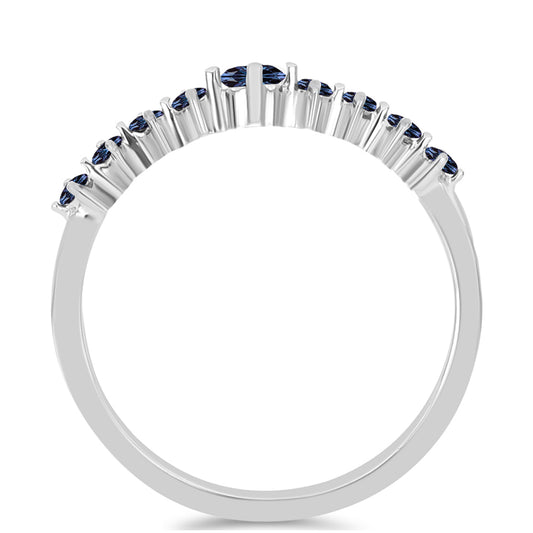 Strieborný Prsteň s "Cisársky fialový" moissanitom