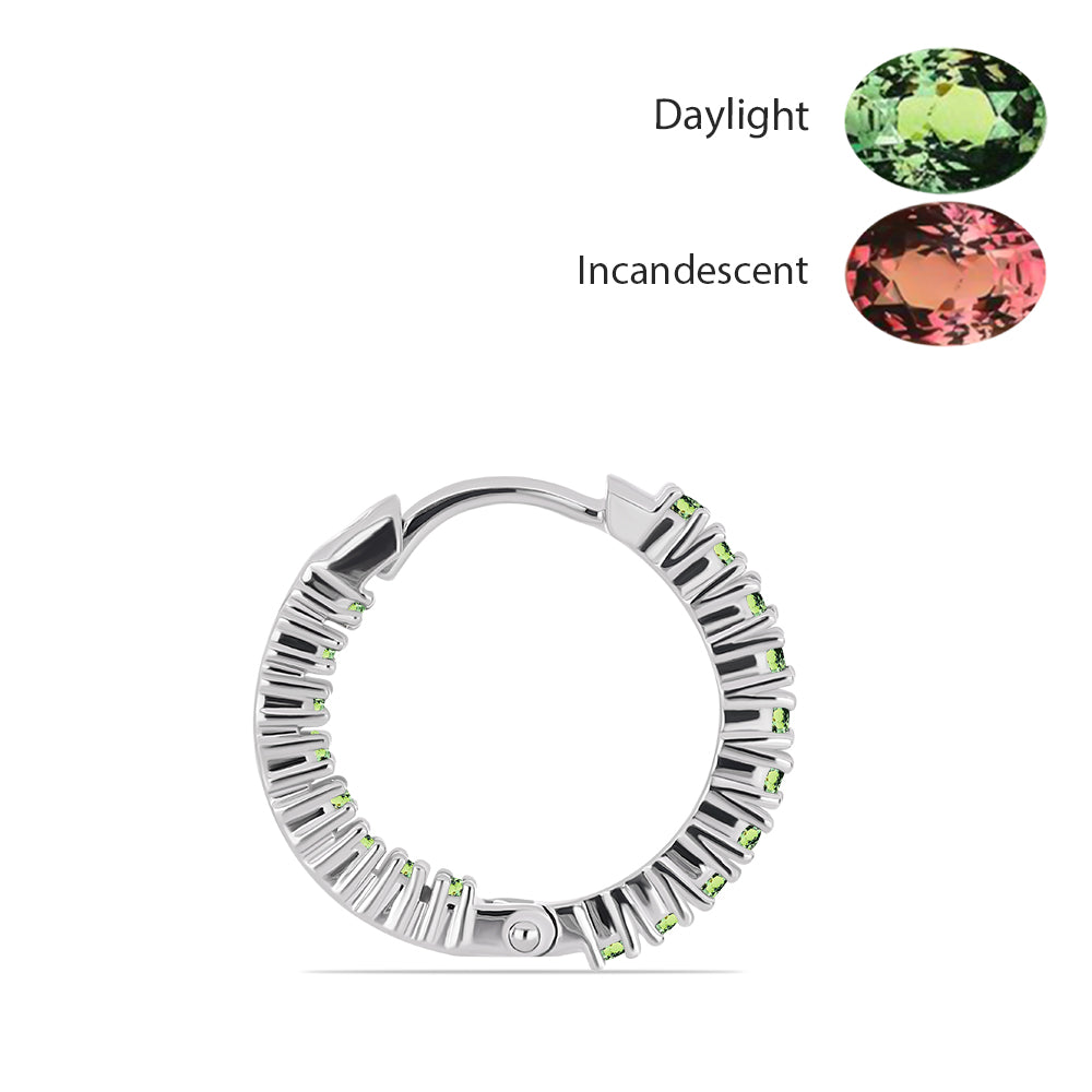 Strieborné Náušnice s Prírodným Alexsandritom