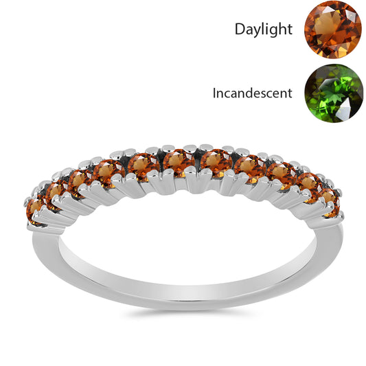 Strieborný Prsteň s Certifikovaný Anatólskym zultanitom pestovaný v laboratóriu