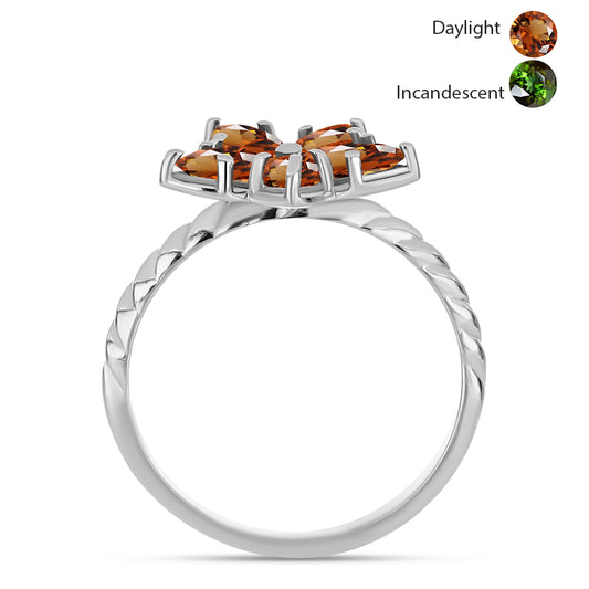 Strieborný Prsteň s Certifikovaný Anatólskym zultanitom pestovaný v laboratóriu