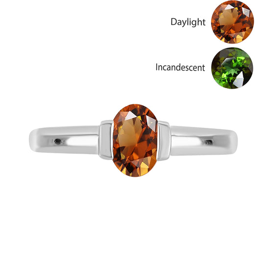 Strieborný Prsteň s Certifikovaný Anatólskym zultanitom pestovaný v laboratóriu