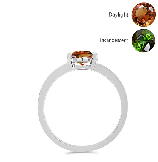 Strieborný Prsteň s Certifikovaný Anatólskym zultanitom pestovaný v laboratóriu