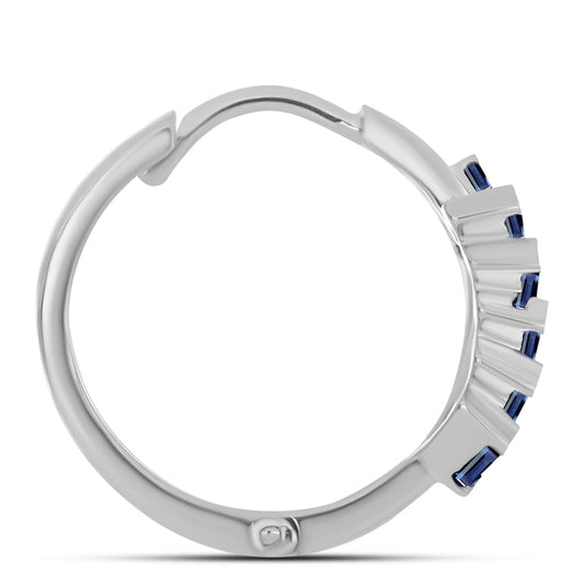 Strieborné Náušnice s "Cisársky fialový" moissanitom