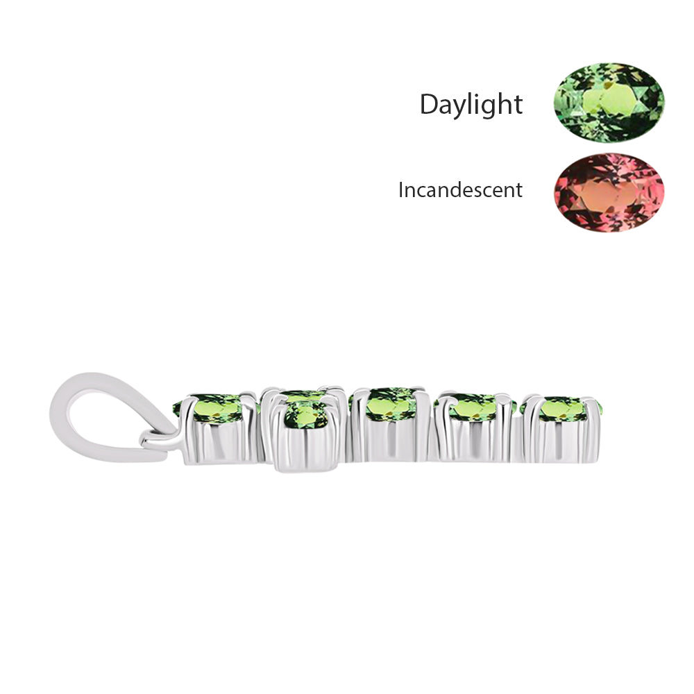 Kríž Strieborný Prívesok s Prírodným Alexsandritom 2 