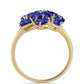 Pozlátený Strieborný Prsteň s Lapisom Lazuli a Bielym Topásom
