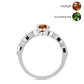 Strieborný Prsteň s Certifikovaný Anatólskym zultanitom pestovaný v laboratóriu a Bielym Topásom