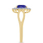 Pozlátený Strieborný Prsteň s Lapisom Lazuli a Bielym Topásom