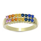 Pozlátený Strieborný Prsteň s Dúhovým Zafírom