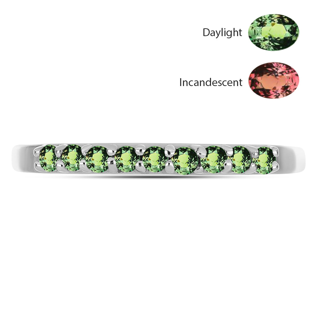 Strieborný Prsteň s Prírodným Alexsandritom 2 