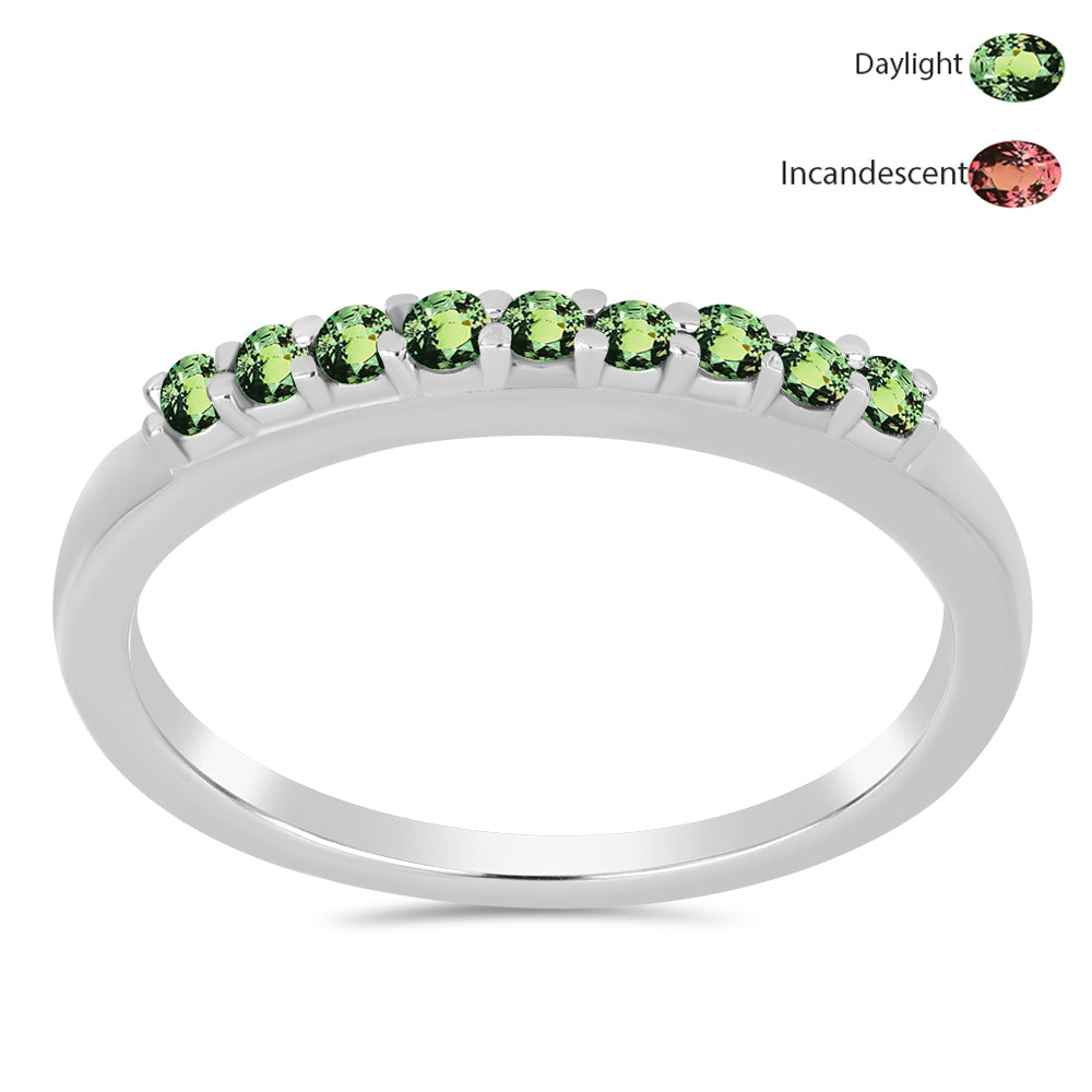 Strieborný Prsteň s Prírodným Alexsandritom 1 