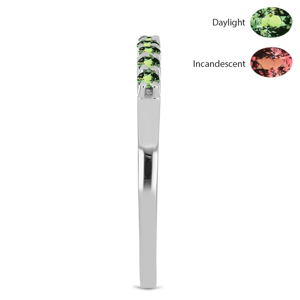 Strieborný Prsteň s Prírodným Alexsandritom 4 