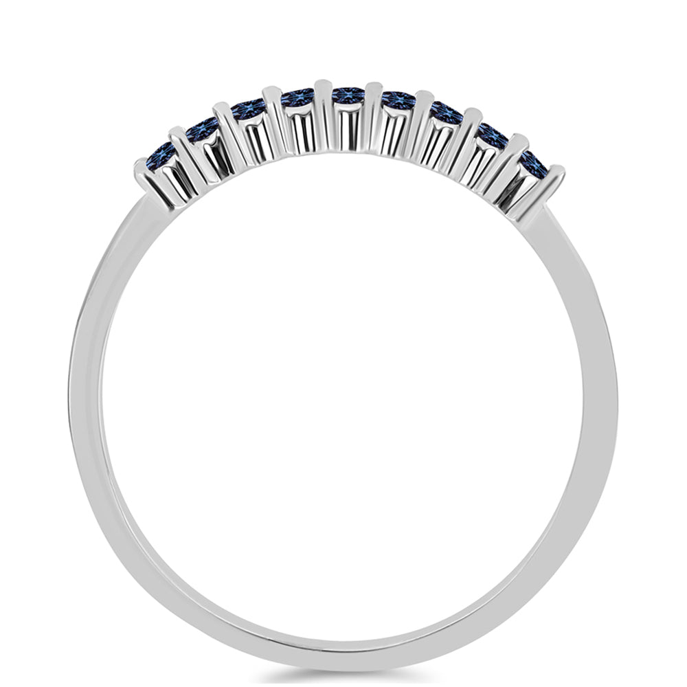 Strieborný Prsteň s "Cisársky fialový" moissanitom