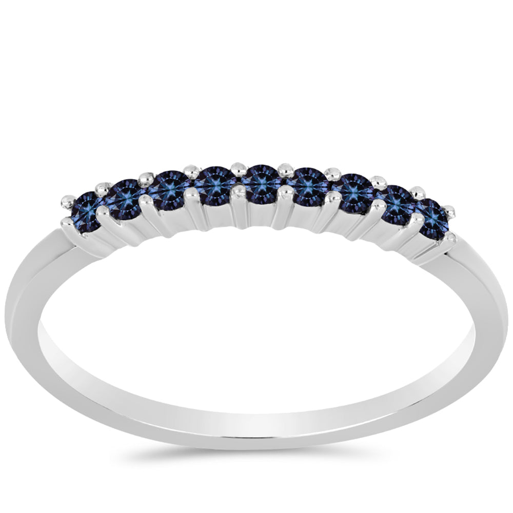 Strieborný Prsteň s "Cisársky fialový" moissanitom