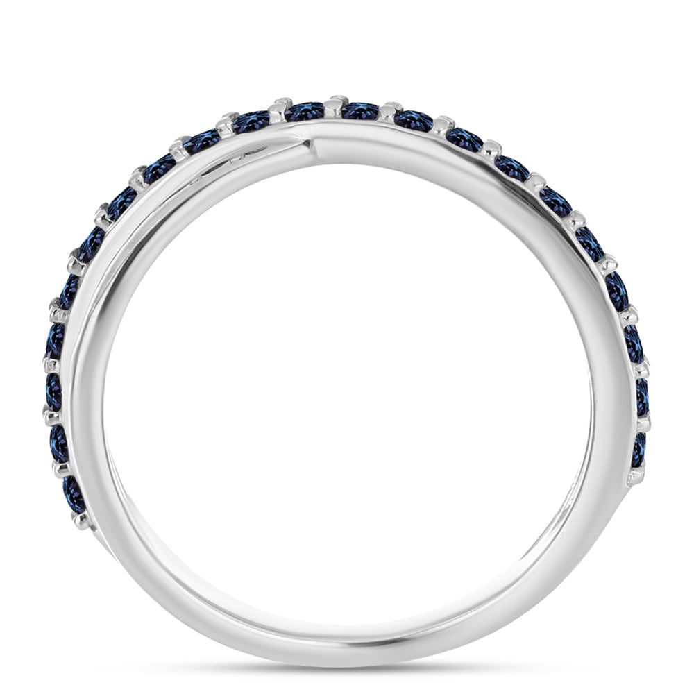 Strieborný Prsteň s "Cisársky fialový" moissanitom 2 