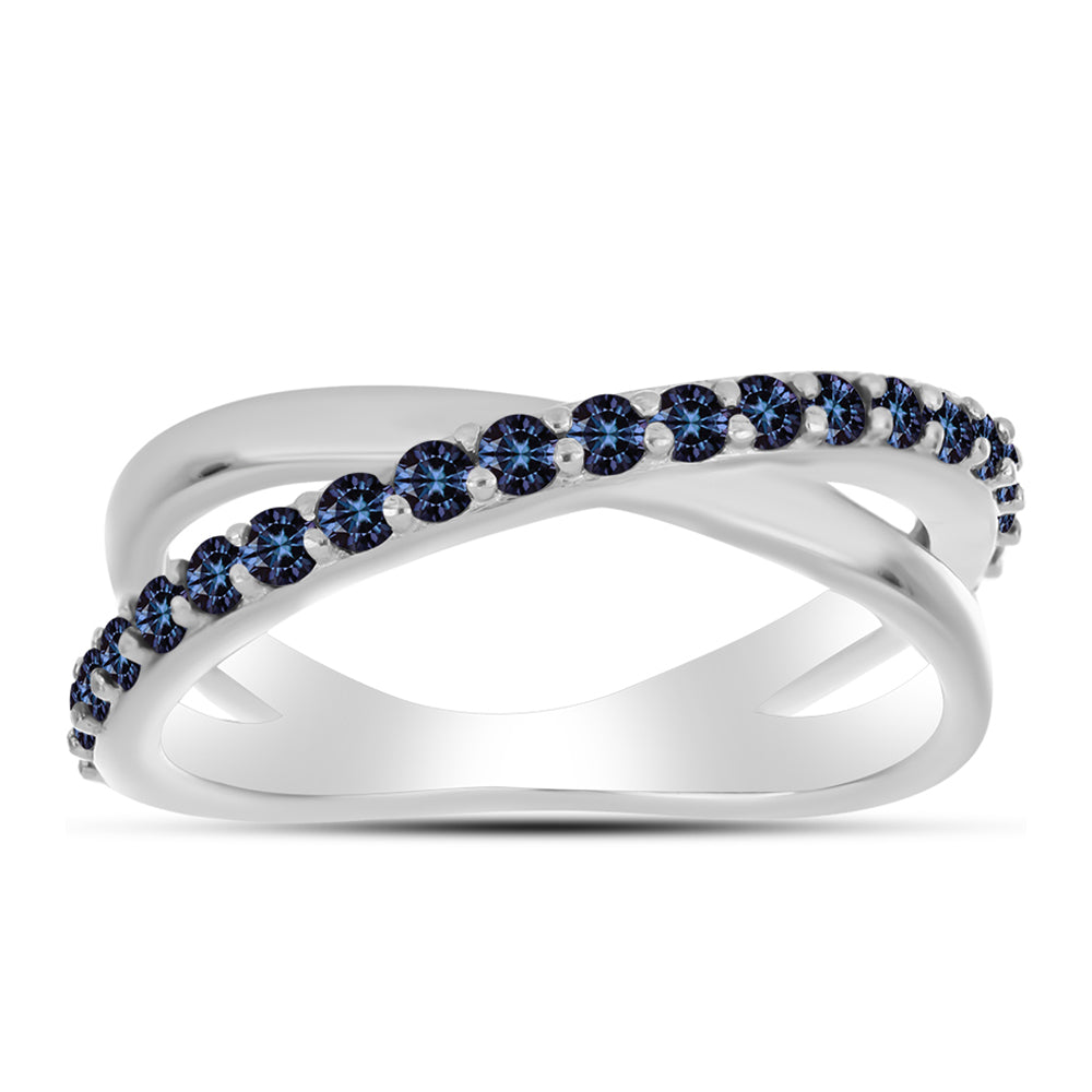 Strieborný Prsteň s "Cisársky fialový" moissanitom