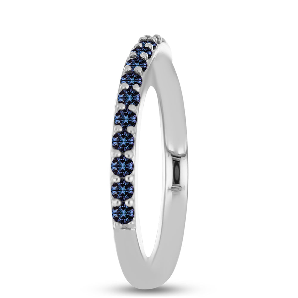 Strieborný Prsteň s "Cisársky fialový" moissanitom 4 