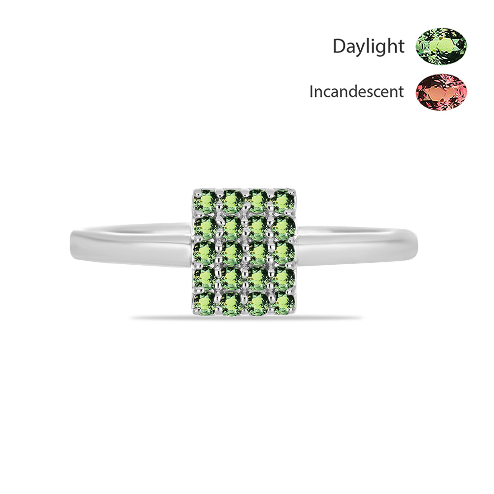 Strieborný Prsteň s Prírodným Alexsandritom