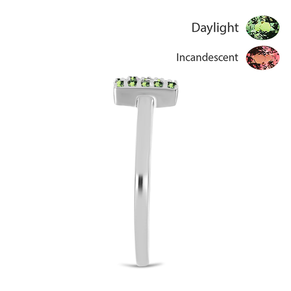 Strieborný Prsteň s Prírodným Alexsandritom