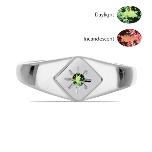 Strieborný Prsteň s Prírodným Alexsandritom