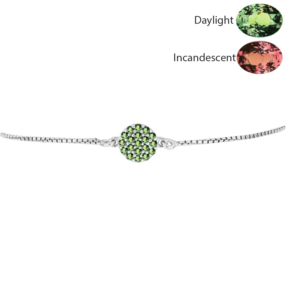 Strieborný Náramok s Prírodným Alexsandritom 2 