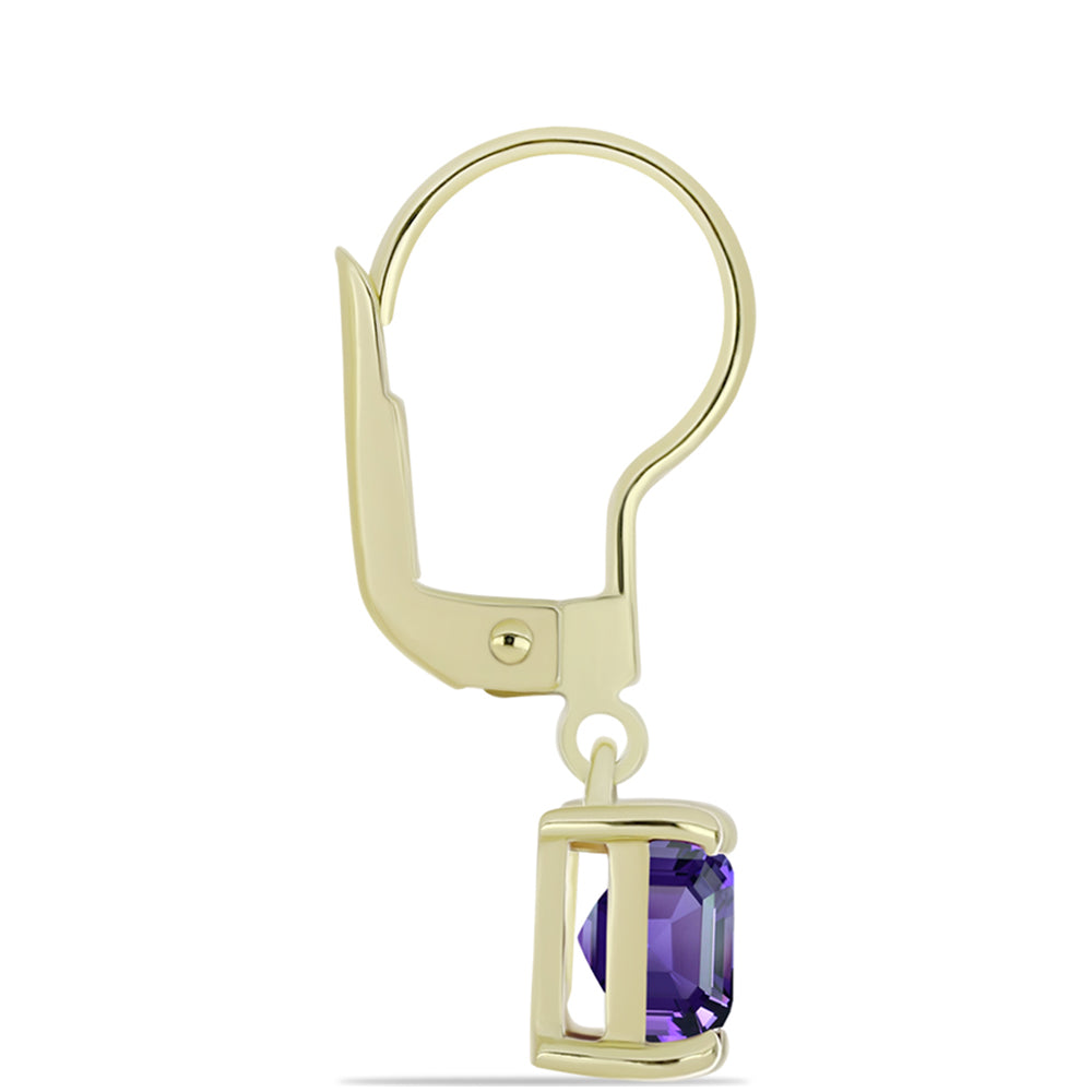 Pozlátené Strieborné Náušnice s Marockým Ametystom 2 