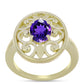 Pozlátený Strieborný Prsteň s Marockým Ametystom