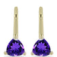 Pozlátené Strieborné Náušnice s Marockým Ametystom