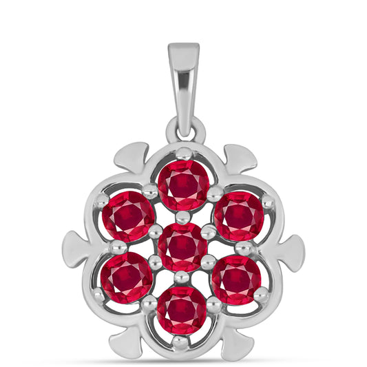 Strieborný Prívesok s Madagaskarským Rubínom