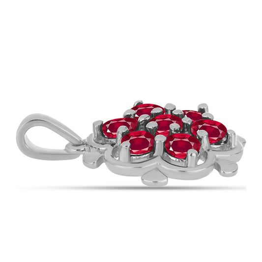 Strieborný Prívesok s Madagaskarským Rubínom