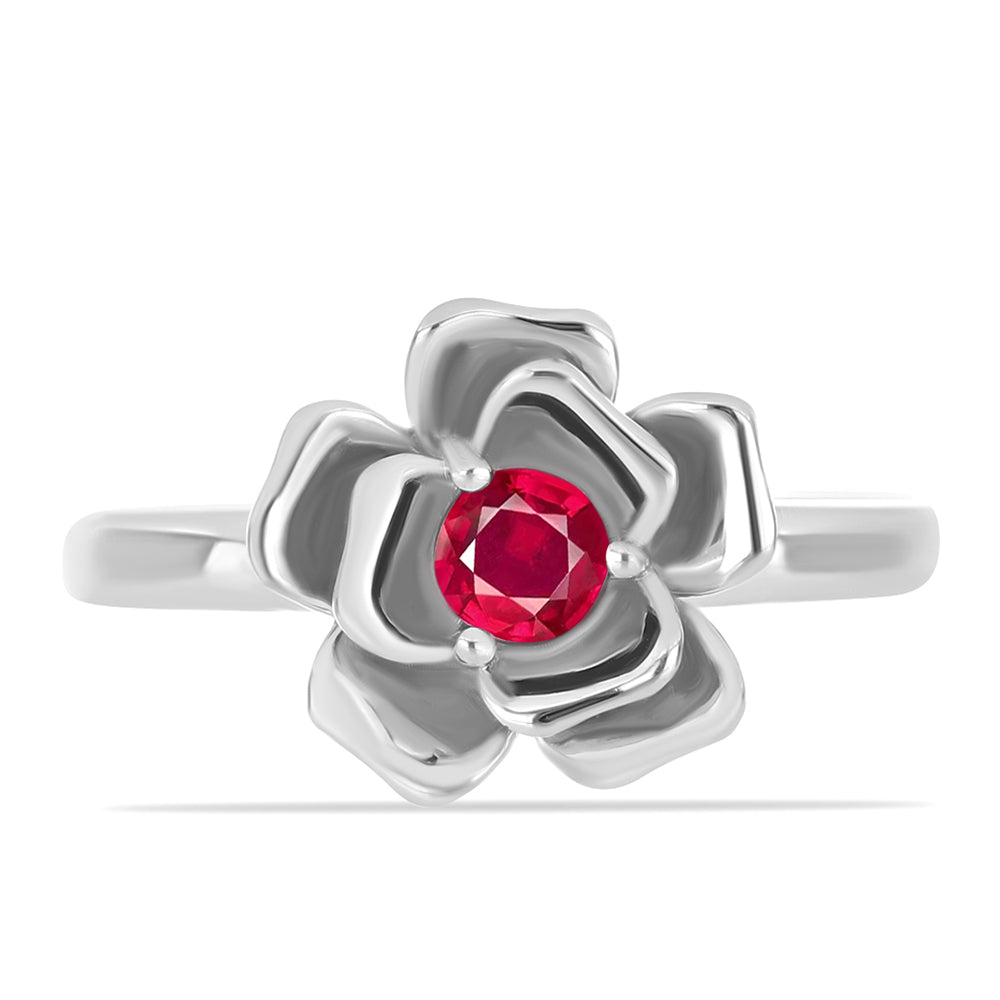 Strieborný Prsteň s Madagaskarským Rubínom 1 