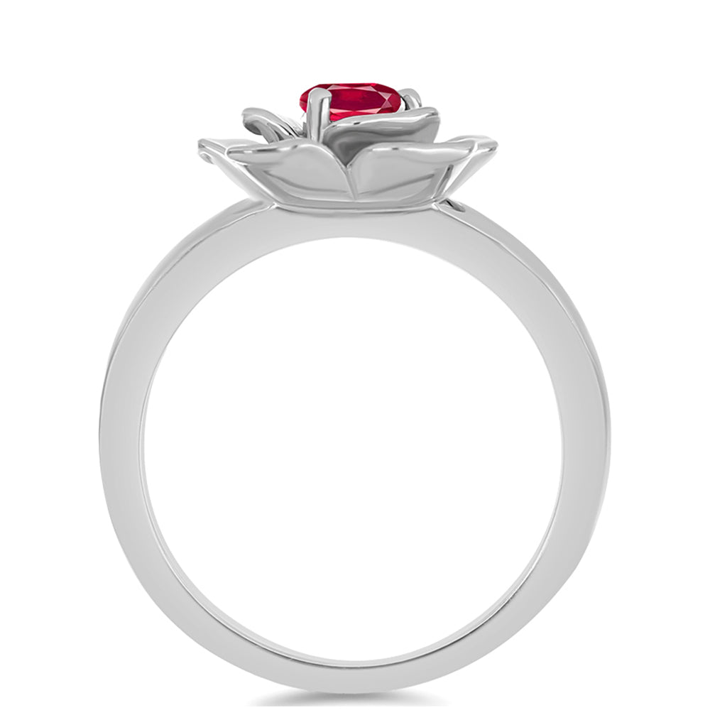 Strieborný Prsteň s Madagaskarským Rubínom 2 