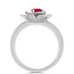 Strieborný Prsteň s Madagaskarským Rubínom