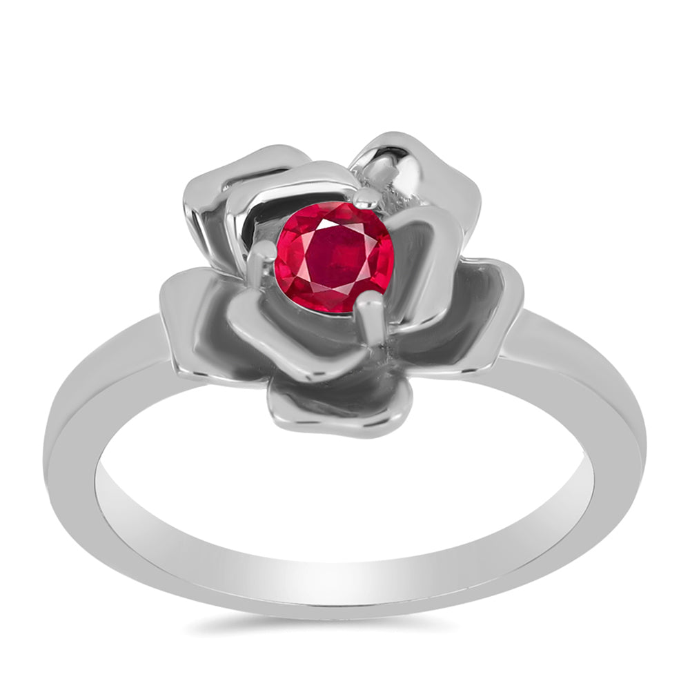 Strieborný Prsteň s Madagaskarským Rubínom 3 