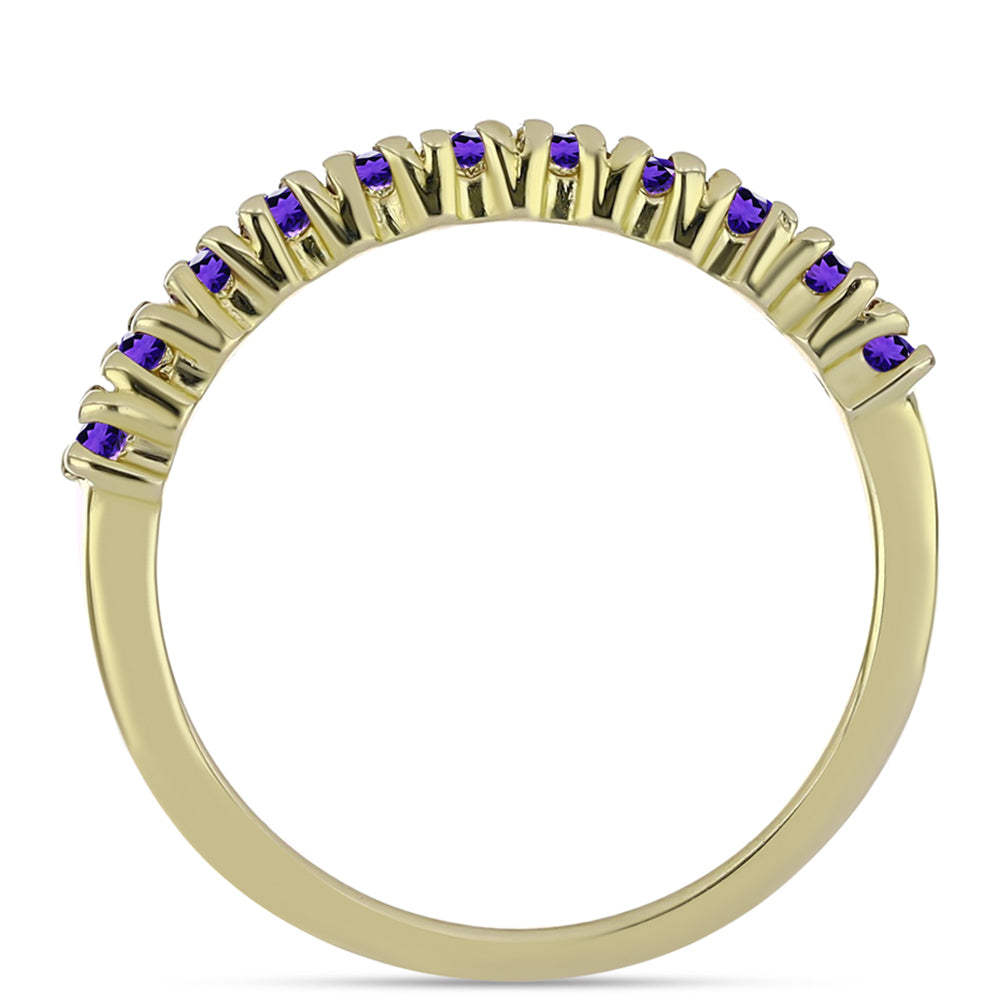 Pozlátený Strieborný Prsteň s Marockým Ametystom 3 