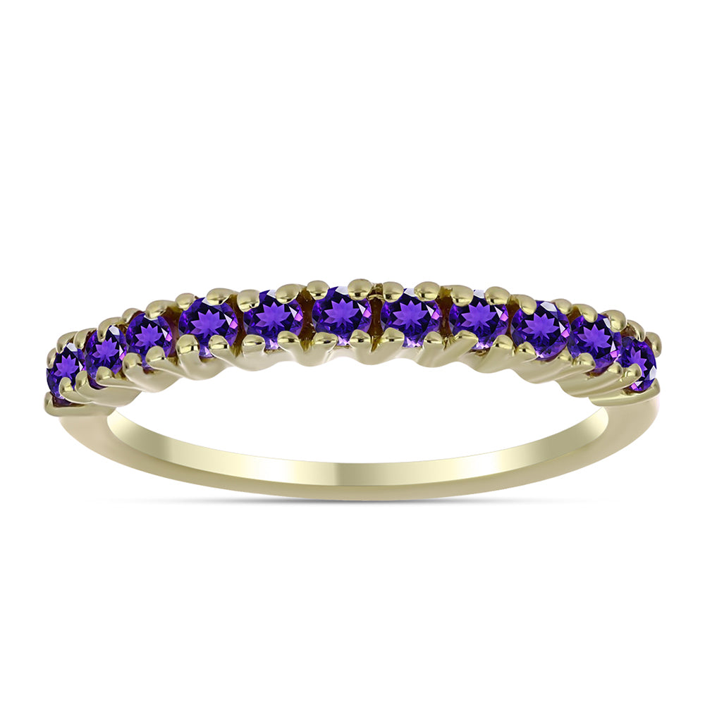 Pozlátený Strieborný Prsteň s Marockým Ametystom