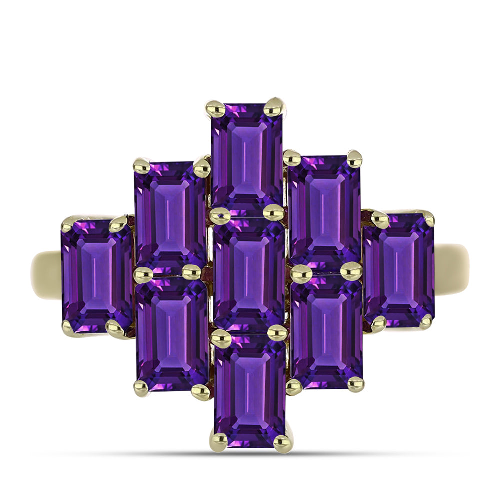 Pozlátený Strieborný Prsteň s Marockým Ametystom 1 