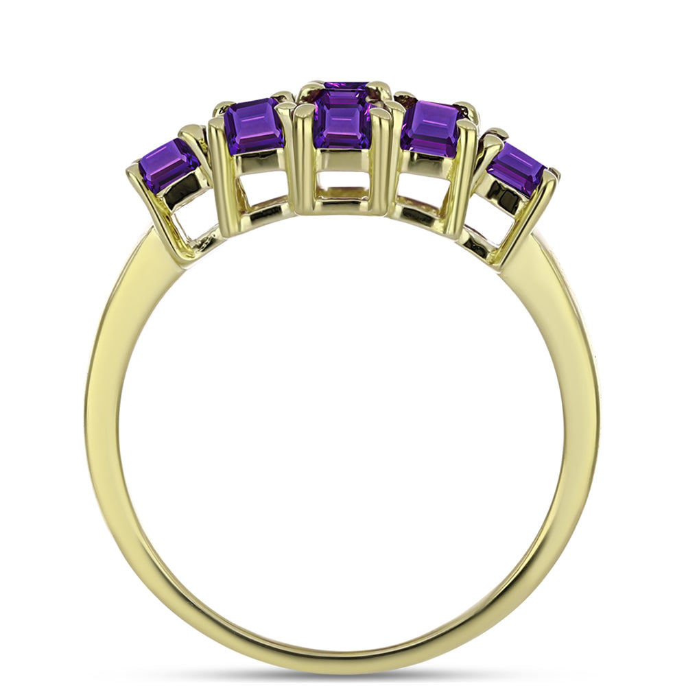 Pozlátený Strieborný Prsteň s Marockým Ametystom