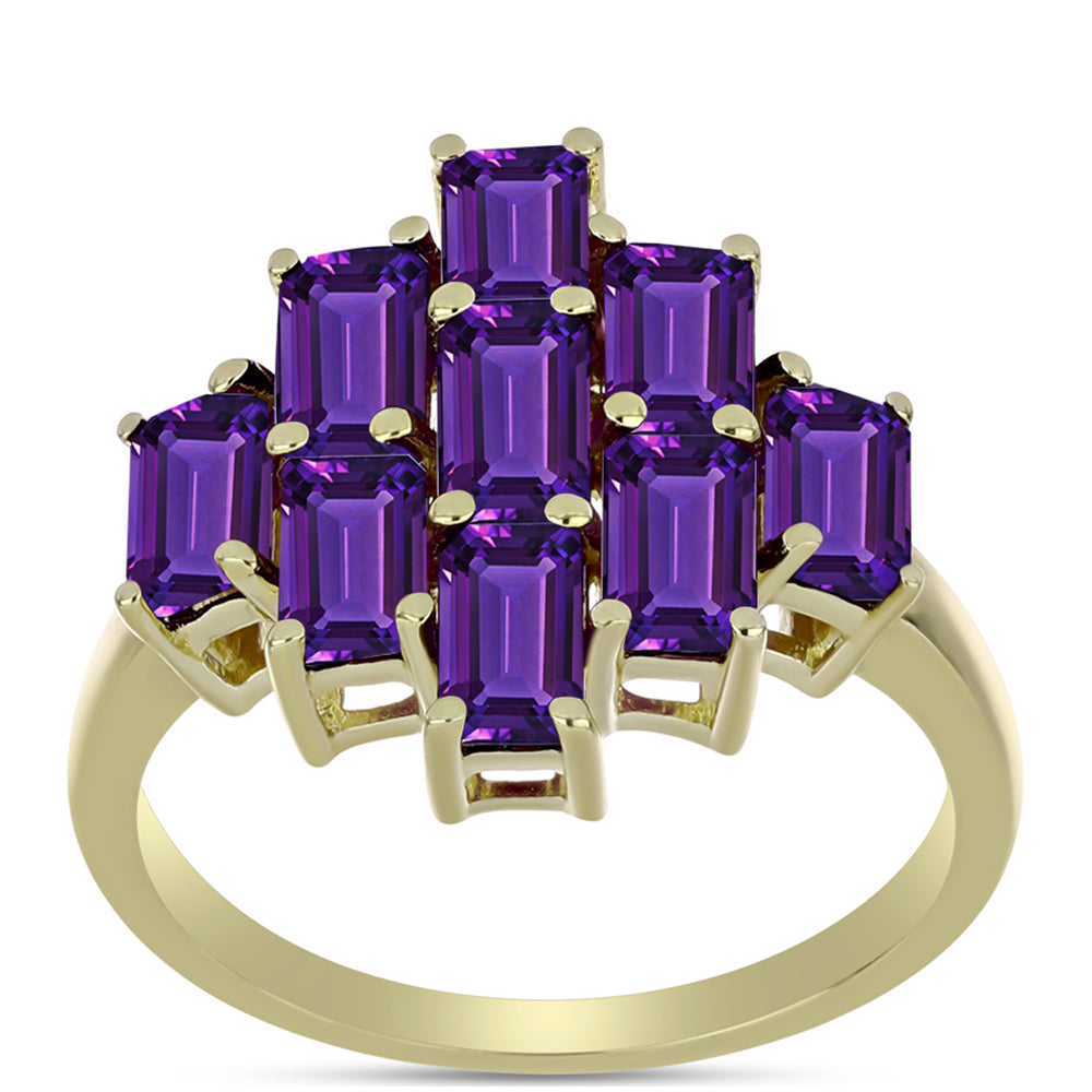 Pozlátený Strieborný Prsteň s Marockým Ametystom