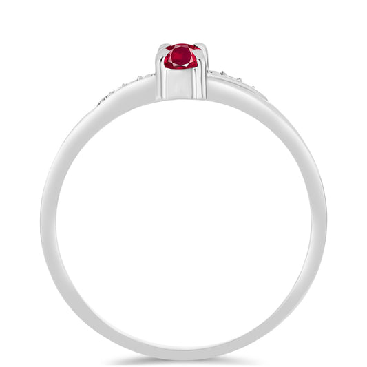 Strieborný Prsteň s Madagaskarským Rubínom