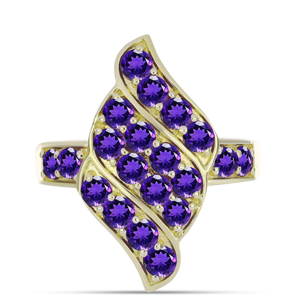 Pozlátený Strieborný Prsteň s Marockým Ametystom