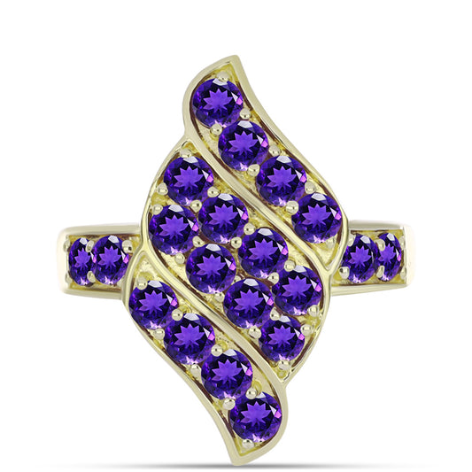 Pozlátený Strieborný Prsteň s Marockým Ametystom