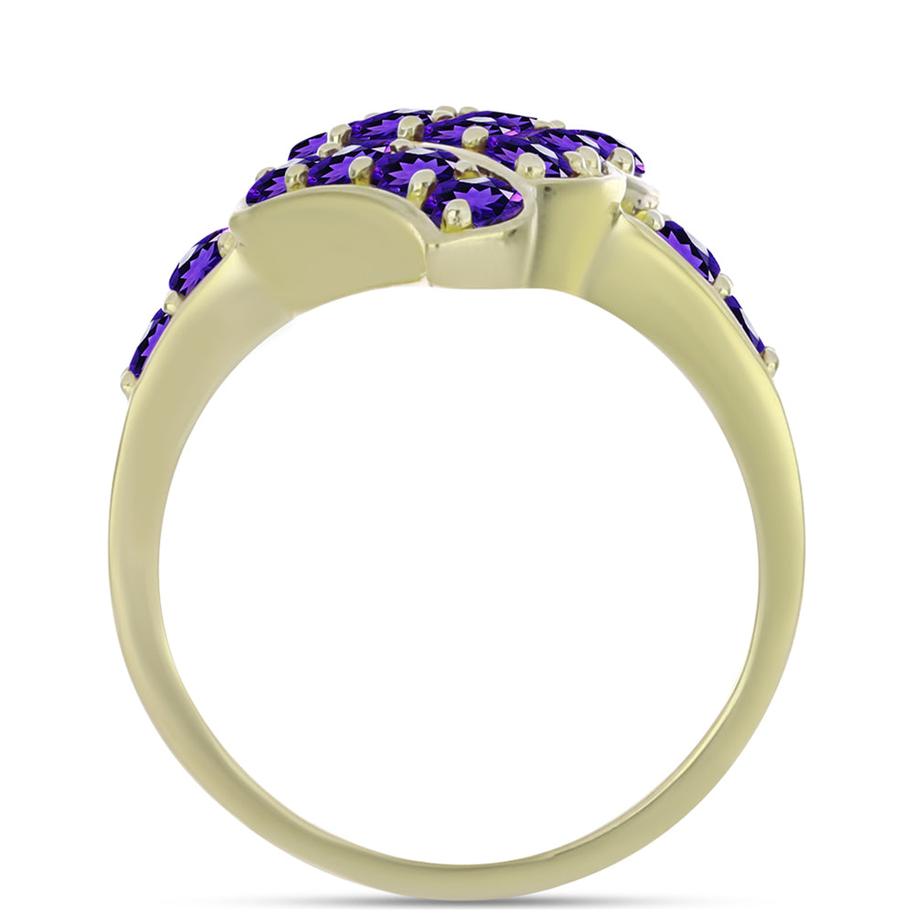 Pozlátený Strieborný Prsteň s Marockým Ametystom